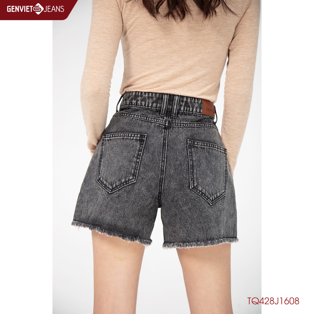 [Mã FASHIONMALLT4 giảm 15% đơn 150k] Quần Sooc Jeans Nữ TQ428J1608 GENVIET