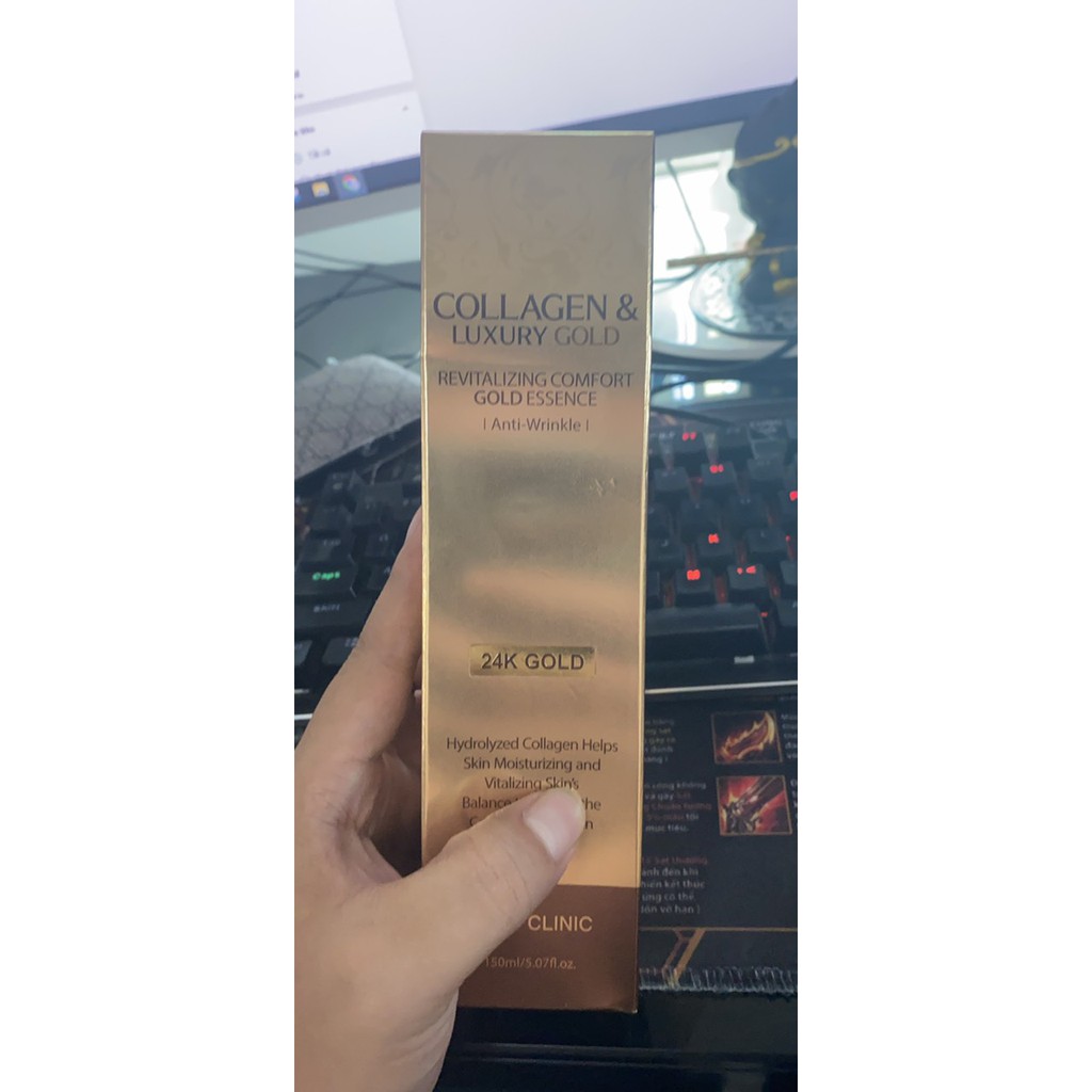 Tình chất chống nhăn 3w Collagen Luxury Gold Clinic Hàn Quốc 150ml