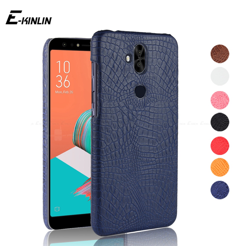 Ốp Điện Thoại Nhựa Cứng Họa Tiết Da Cá Sấu Phong Cách Retro Cho ASUS ZenFone 5 Lite Selfie 5Q 5Z ZC600KL ZE620KL ZS620KL