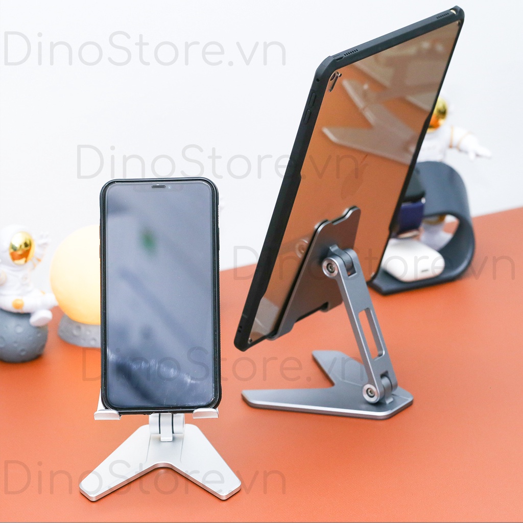 Giá đỡ điện thoại giá kê máy tính bảng tablet cho iPhone, iPad, Surface, Samsung P10 P25 hợp kim nhôm cao cấp gấp gọn