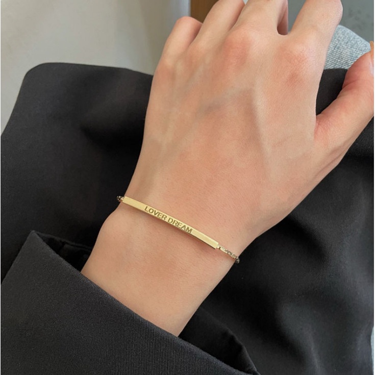 Lắc Tay Dây Rút Lover Dream Titan Ko Đen TT 4234