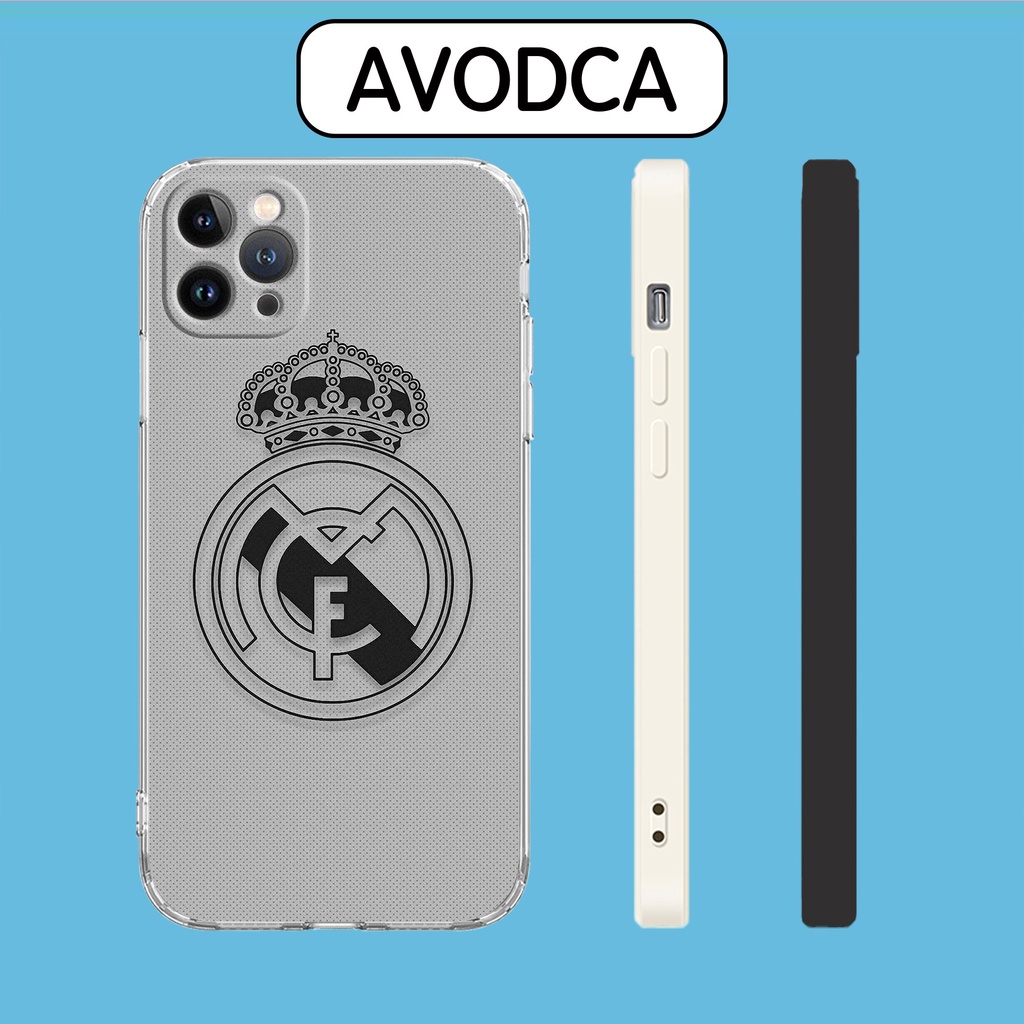 Ốp lưng logo real madrid black and white cho iphone 6 - iphone 13 FOO20221752