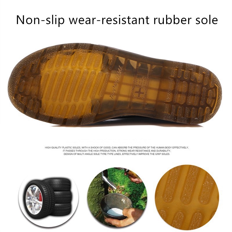 Giày boot Martin cổ thấp phong cách retro thời trang cho nam nữ