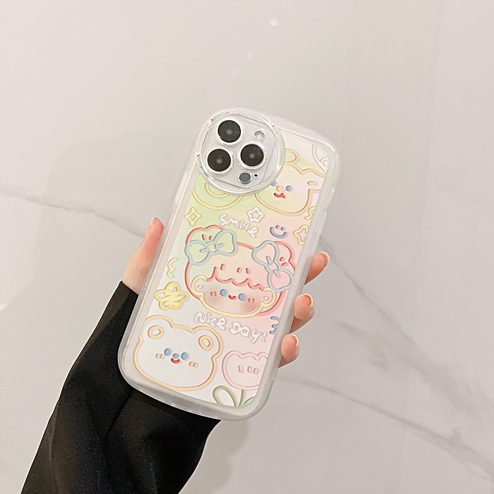 Ốp Điện Thoại tpu Dẻo + Silicon In Hình Cô Gái Đáng Yêu Cho iphone 11 12 13 pro max mini XR XS 7 8 plus