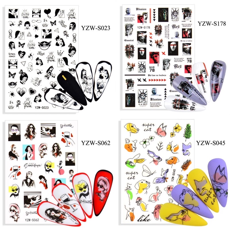 stick trang trí móng nhiều kiểu độc lạ