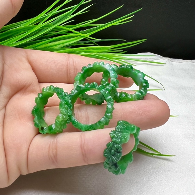 Nhẫn hoa cẩm thach ni 16-20