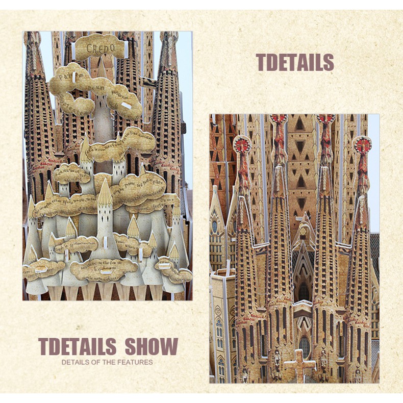 Mô Hình Xếp hình giấy 3D CubicFun - Sagrada Familia  dòng National Geographic DS0984h