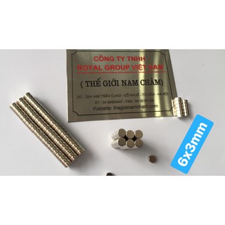 [GIẢM SỐC] Nam châm viên đất hiếm 6x3mm