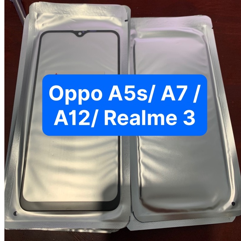 Kính oppo A5s / A12 / A7 / Realme 3 - kính ép liền keo