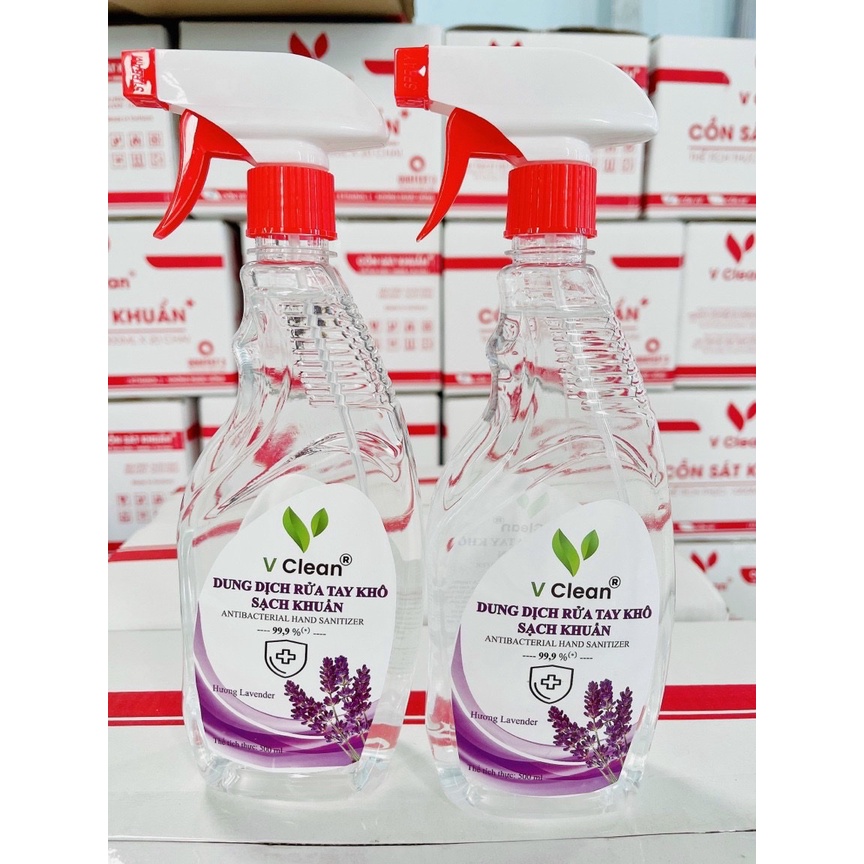 [GIAO SIÊU TỐC] Xịt rửa tay khô Vclean sát khuẩn mềm mịn da 500ml