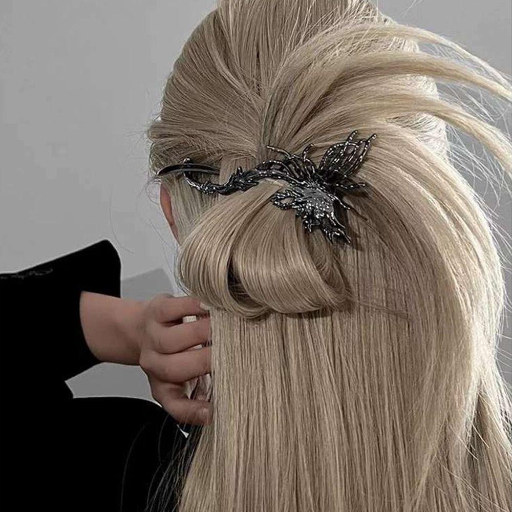 Kẹp Tóc Móng Vuốt Cá Mập Bằng Hợp Kim Màu Ngà Phong Cách Hàn Quốc Đơn Giản