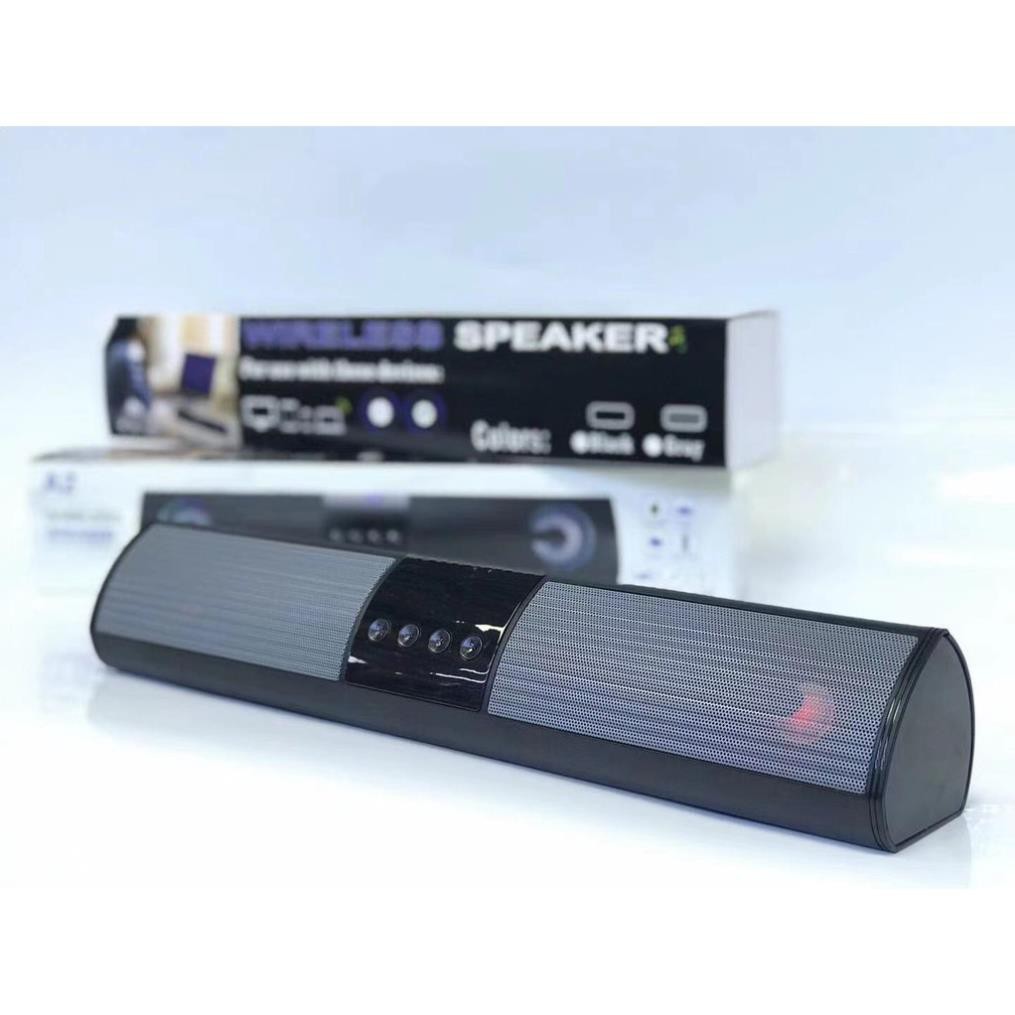 Loa bluetooth speaker A2 dáng dài 2 loa cực đỉnh, kiểu dáng sang trọng hỗ trợ thẻ nhớ, đài FM PB 2021