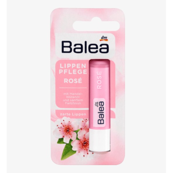 HÀNG ĐỨC XÁCH TAY - Son dưỡng môi hương hoa hồng - Balea Lippenpflege Rosé 4,8 g