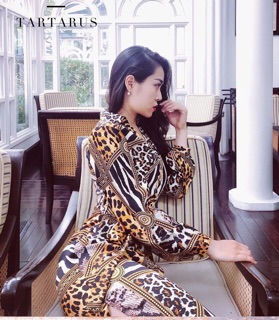 Đầm Sơmi Hoạ Tiết Sang