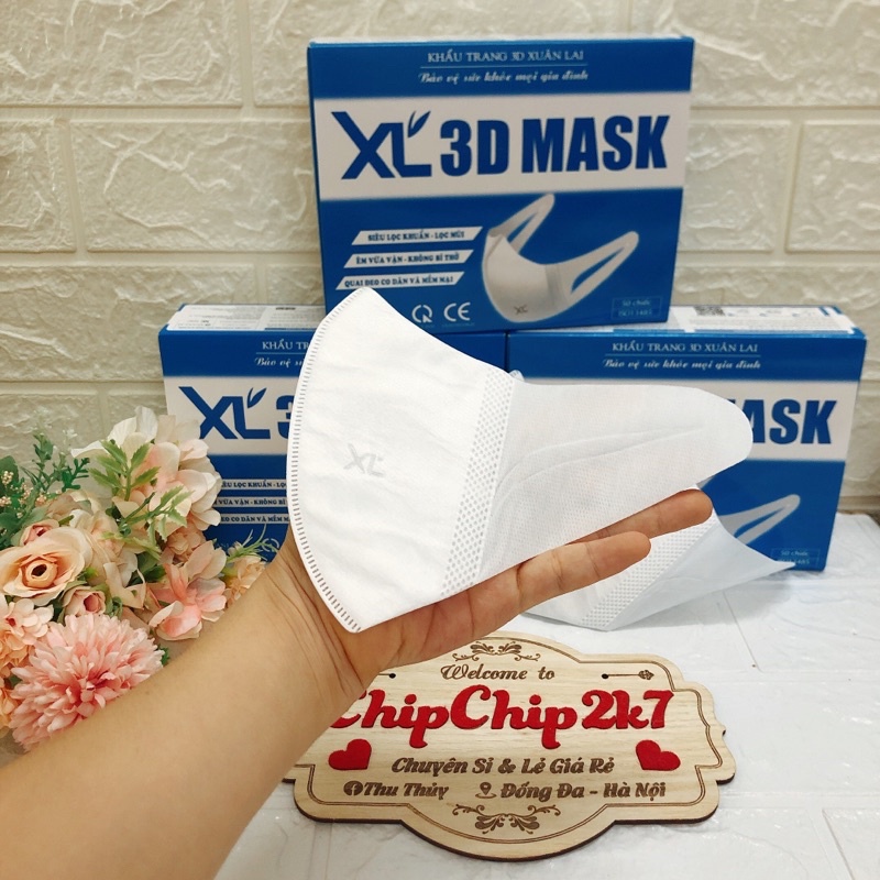 [Giá Sỉ] Hộp khẩu trang 3D mask Xuân Lai chuẩn mẫu mới nhất 50 cái