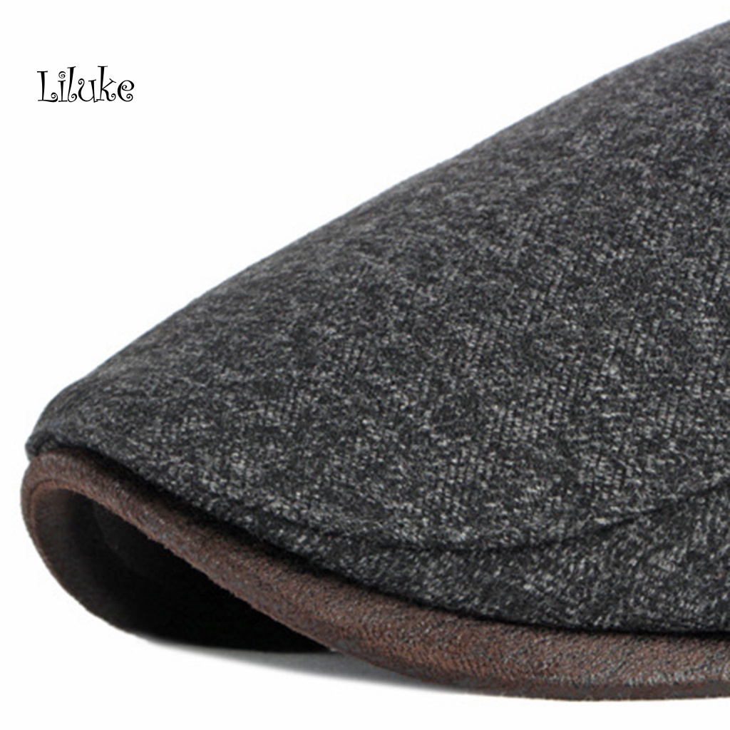 Mũ Beret Màu Trơn Giữ Ấm Mùa Đông Thời Trang Cho Nam