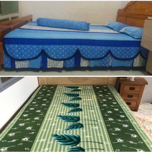 Combo 2 bộ ga gối, 1 vcos bèo, 1 không bèo không ôm. Thun hàn không xù, không nhăn, không phai