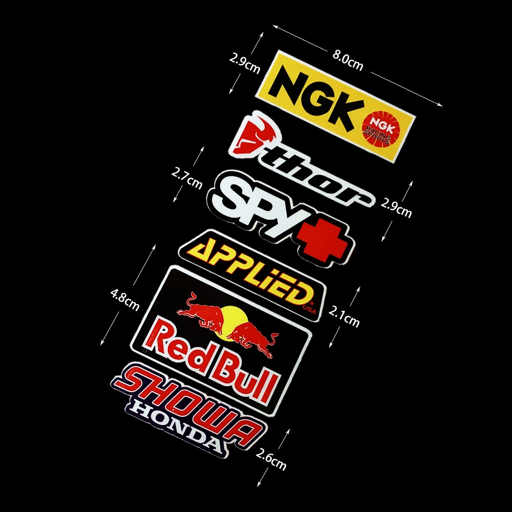 1 Miếng Dán Trang Trí Xe Mô Tô Hình Bò Đỏ Phản Quang