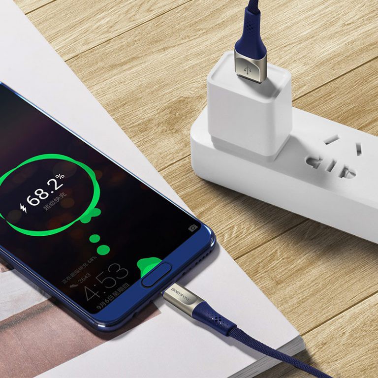 Cáp Sạc TYPE C Borofone BU7 Dài 1.2M Dây Dù Cho Android - BH 12 Tháng 1 đổi 1 (MÀU SẮC NGẪU NHIÊN) - Hưng Long PC