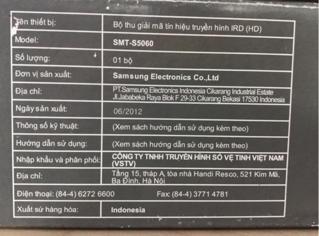 đầu thu K+ HD Samsung chính hãng mới 99.9%