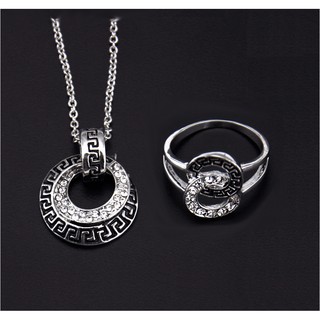 Bộ trang sức dây chuyền + nhẫn mẫu trẻ trung