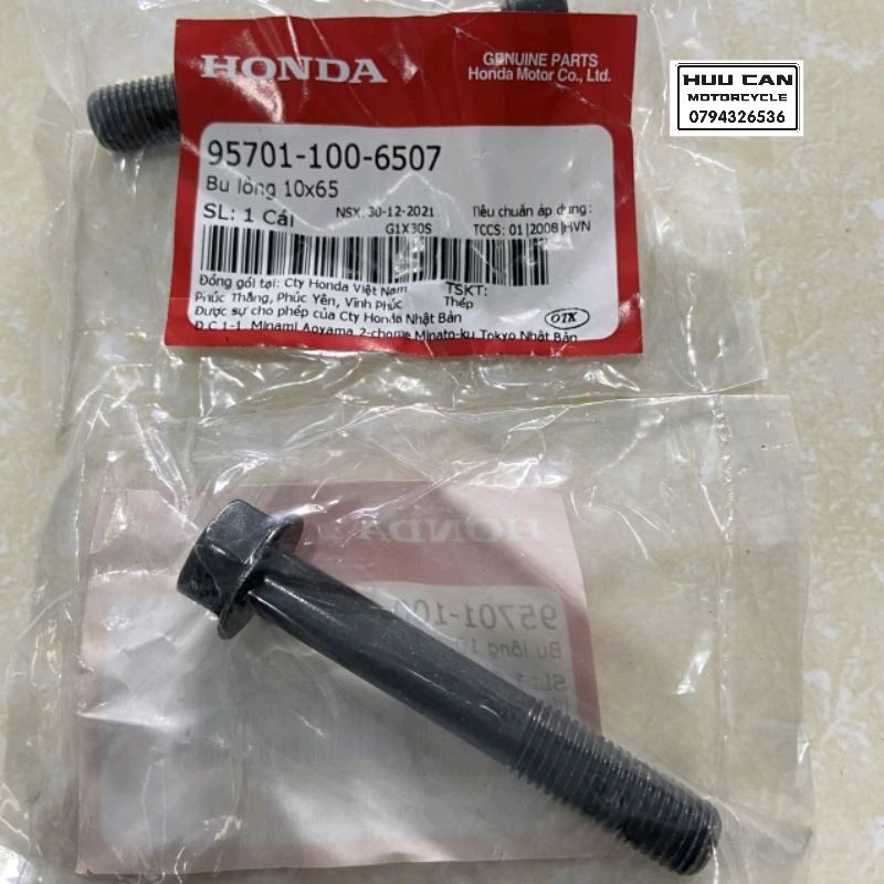 Bu lông HONDA 10x65 dùng chung nhiều xe