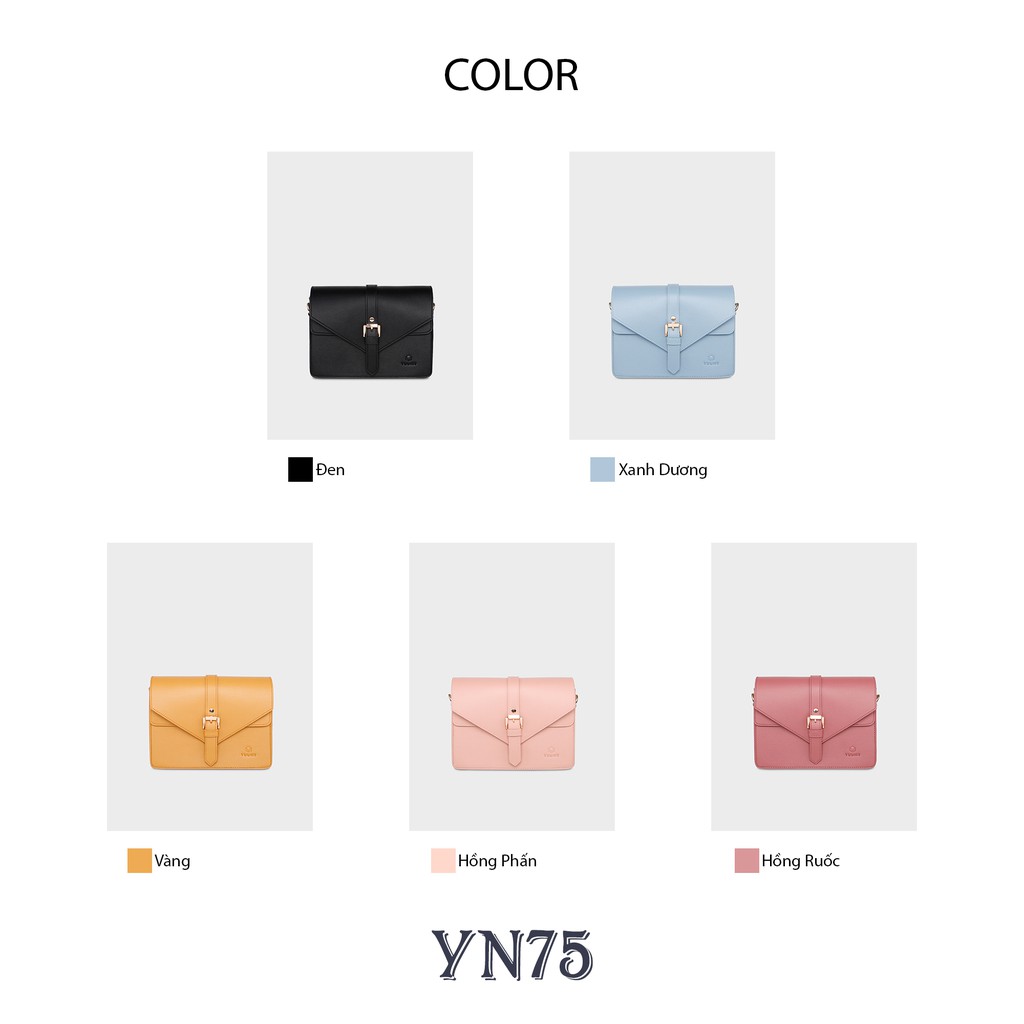Túi đeo chéo nữ thời trang YUUMY YN75 nhiều màu (Tặng ví cầm tay YV21)