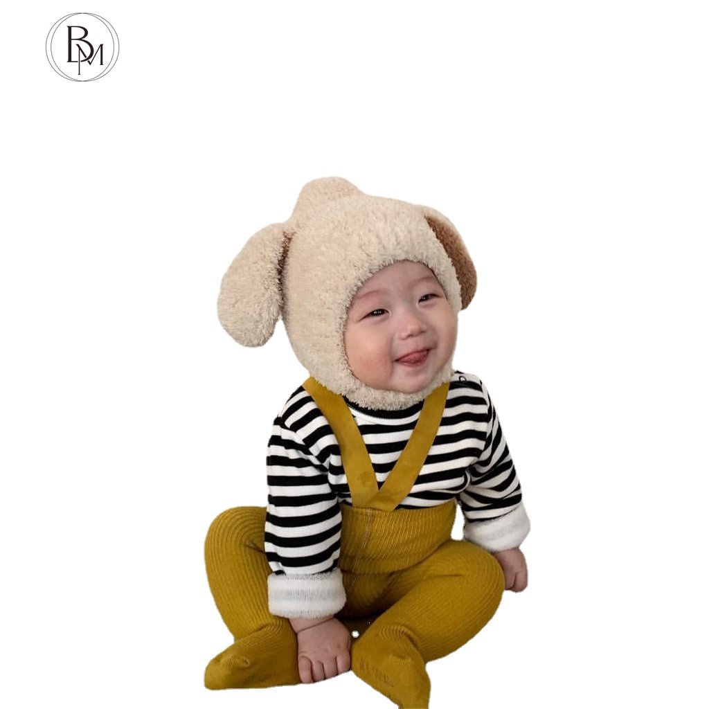 Mũ tai thỏ BANMA giữ ấm cho bé từ 3-24 tháng tuổi