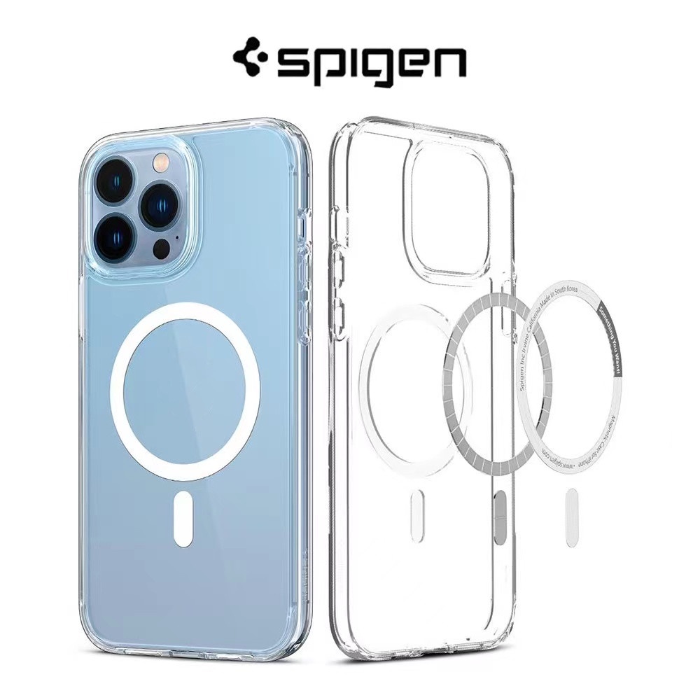 SPIGEN Ốp Điện Thoại Hybrid Siêu Mỏng Hít Nam Châm Chống Sốc Cho iPhone 14 Pro max 13 Pro max 12 Pro max