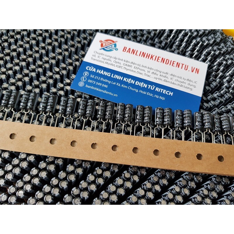 [Combo 20 chiếc] Tụ hóa 100uF 10V kích thước 5x11mm