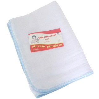 Khăn Xô Tắm Trắng Chất Liệu Cotton 4 Lớp Xuất Nhật Cao Cấp Mềm Mịn Dành Cho Trẻ Nhỏ (1 Chiếc Khổ To)