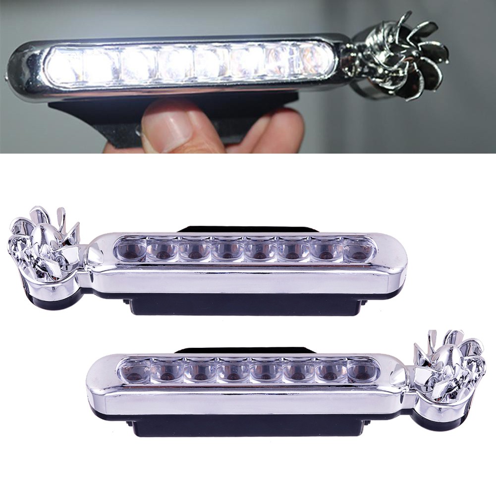 Bộ 2 đèn LED xe hơi 8 bóng sử dụng năng lượng gió