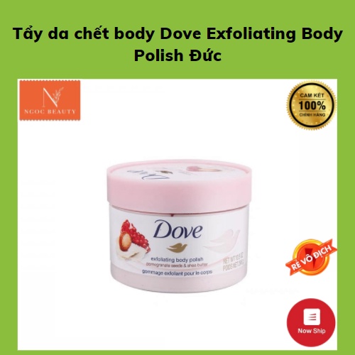 Kem Tẩy Tế Bào Chết Toàn Thân Làm Sạch Sâu Và Dưỡng Ẩm Lựu Đỏ Đi Da Sừng Dove Exfoliating Body Polish