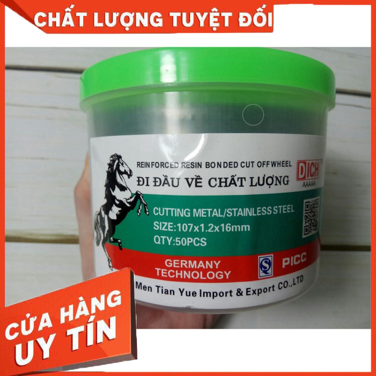 [HÀNG CHÍNH HÃNG] [ ẢNH THẬT]    ĐÁ CẮT 100MM NGỰA XANH 1 HỘP 50 VIÊN  [CHO KHÁCH XEM HÀNG]