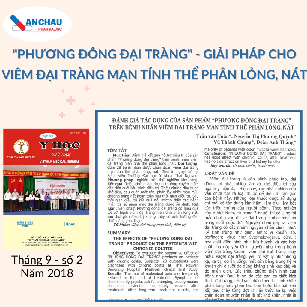 Phương Đông đại tràng hỗ trợ viêm đại tràng cấp tính, viêm đại tràng mãn tính, rối loạn tiêu hóa đầy bụng khó tiêu