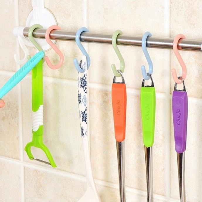 Móc Chữ S Nhựa Cao Cấp SET 8 MÓC Treo Quần Áo Treo Đồ Đạc Treo Hàng Đa Năng MS2194