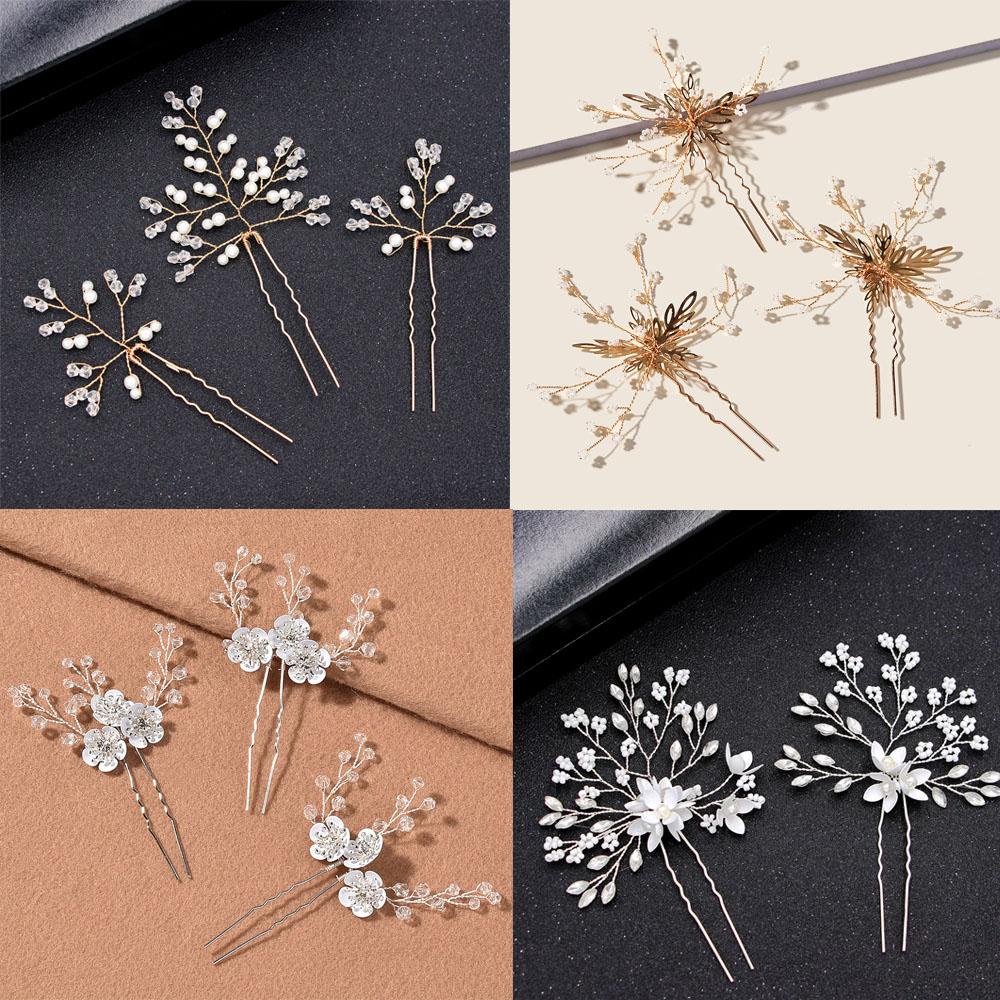 Trâm Cài Tóc Đính Đá Thời Trang Dành Cho Nữ|Kẹp Cô Dâu Màu Sắc