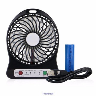 QUẠT MINI 3 TỐC ĐỘ PIN SẠC CỔNG USB