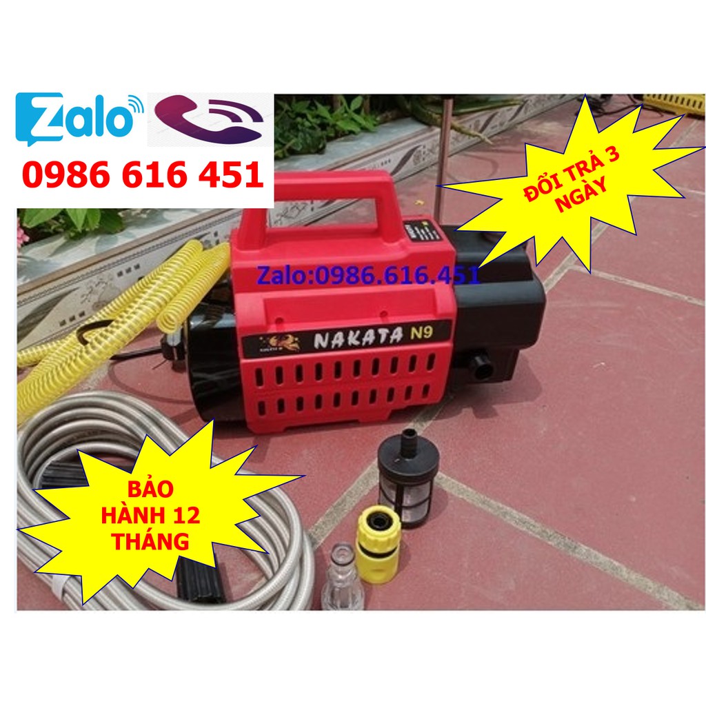 Máy Rửa Xe NAKATA N9 - Đầy đủ phụ kiện