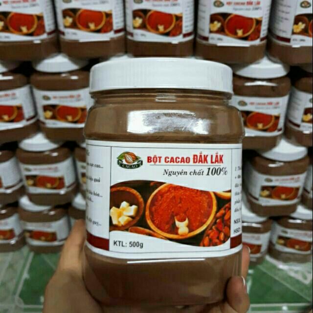 Bột cacao nguyên chất Dak lak hộp 500g