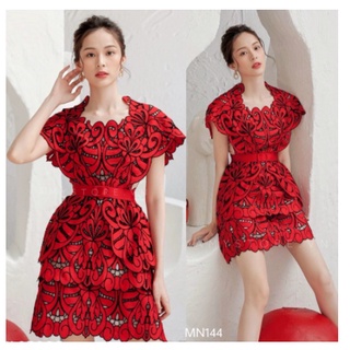 Đầm ôm body đầm dự tiệc đỏ ren cao cấp đầm thiết kế sang trọng