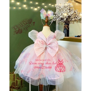 Váy ngựa thần pony Đầm Công Chúa Unicorn Cho Bé Gái Cao Cấp tặng Kèm Cài Đầu Cute