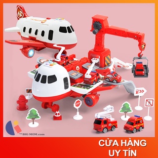 [𝐇𝐎𝐓] Máy Bay Biến Hình [ CỠ LỚN ]- Kèm Ô Tô Con và 14 Phụ Kiện Cần Cẩu Lắp Ráp Độc Đáo - Đồ Chơi Bé Trai