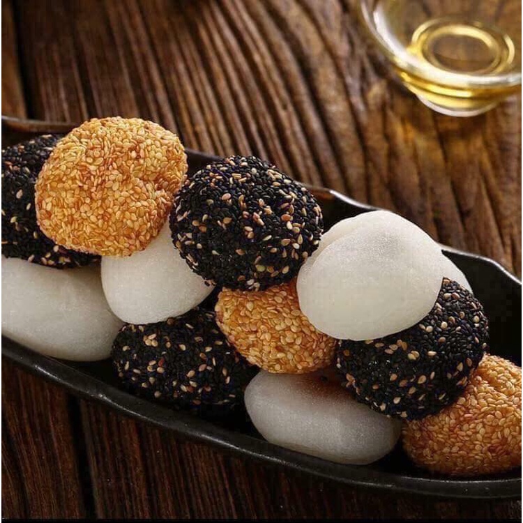 Bánh Mochi Tròn hai cô gái mix 4 vị nguyên thùng 2,2 kg