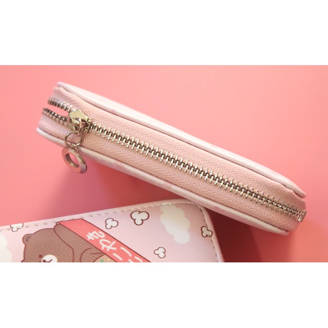 Ví tiền nữ mini cầm tay hoạ tiết hoạt hình size 10x9.5 cm Sakura Shop