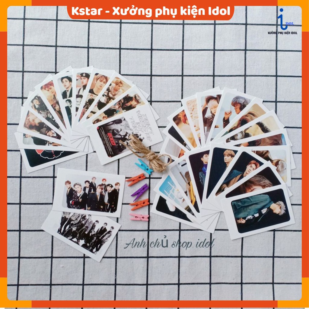 Set lomo + 5 kẹp gỗ Bangtan EXO Black Pink Twice Got7 Izone