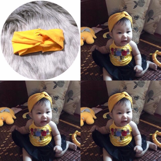 turban vải bé gái. sản phẩm cho bé sơ sinh ( 5-10kg)