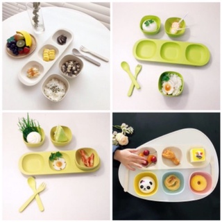 Khay/Bát ăn dặm sợi tre cho bé