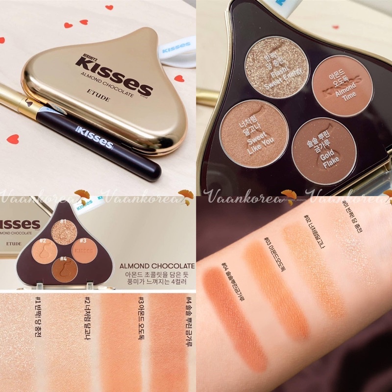 [Kèm cọ] Phấn Mắt Etude House Play Color Eyes Hershey Kisses | BigBuy360 - bigbuy360.vn