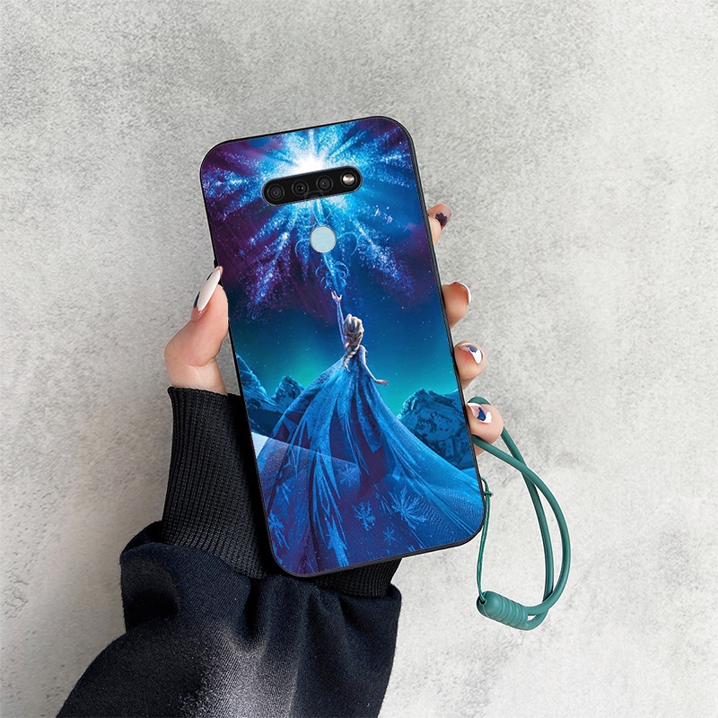 Ốp Điện Thoại Họa Tiết Hoạt Hình Pikachu Kèm Dây Đeo Cho LG Q51 Q52 Q61 Q60 K50